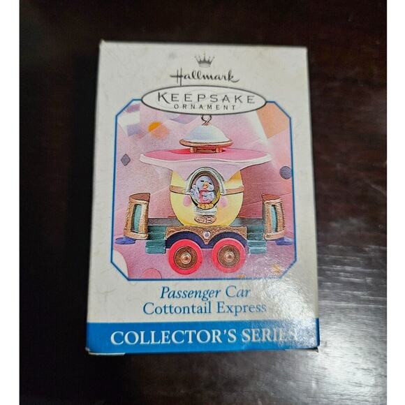 Cottontail Express Passenger Car Hallmark Keepsake Christmas Ornament Dated 1998 - Picture 1 of 2